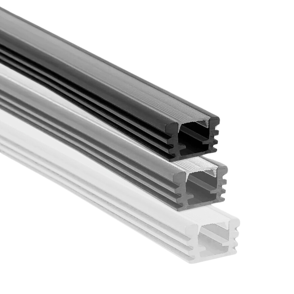 PERFIL DE PVC LISTON RANURADO GRIS X 2MTS