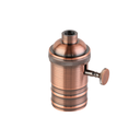 PORTALÁMPARA ALUMINIO E27 VINTAGE CON PERILLA COBRE
