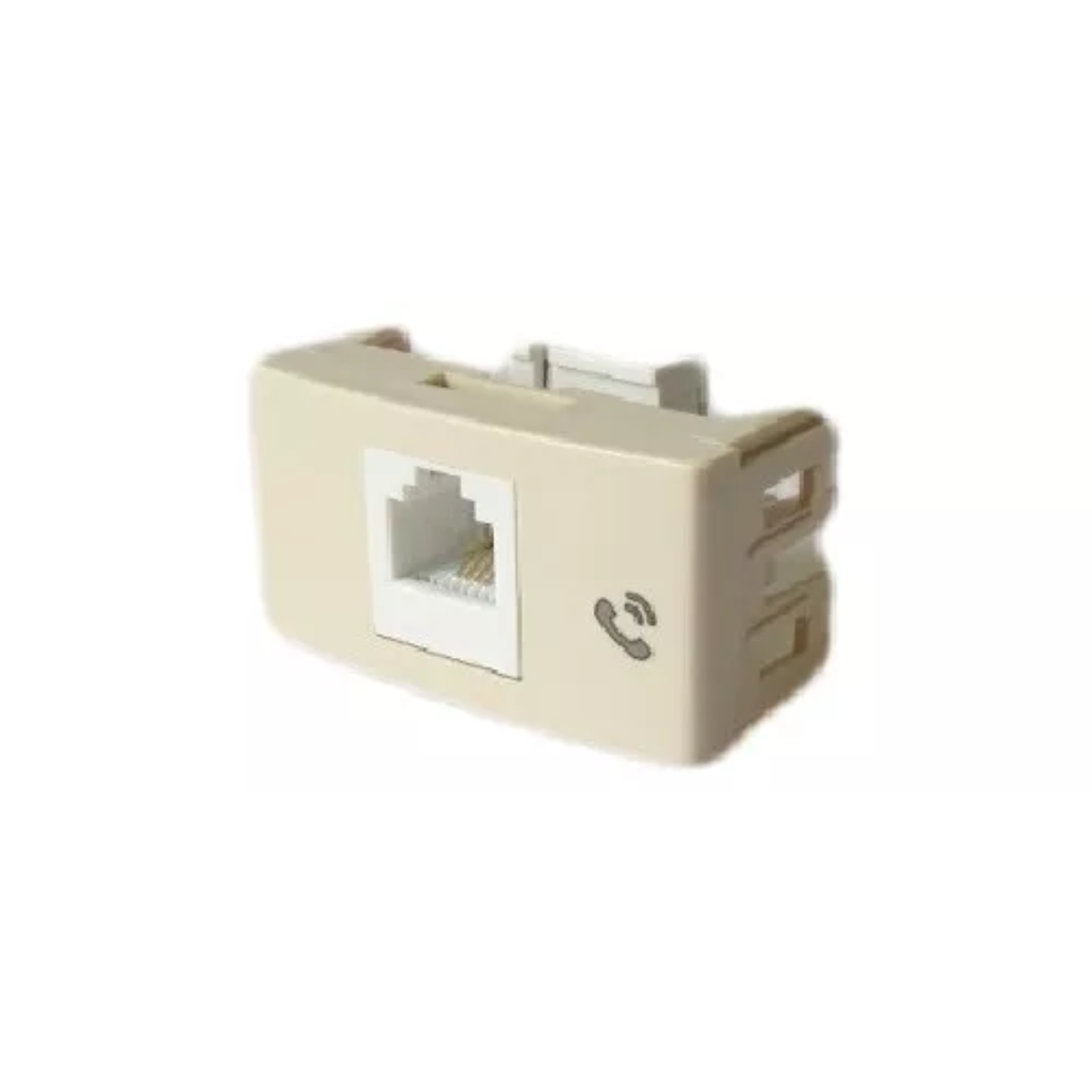 Dis-Módulo telefonico RJ11 autocrimpeable Kalop Marfil