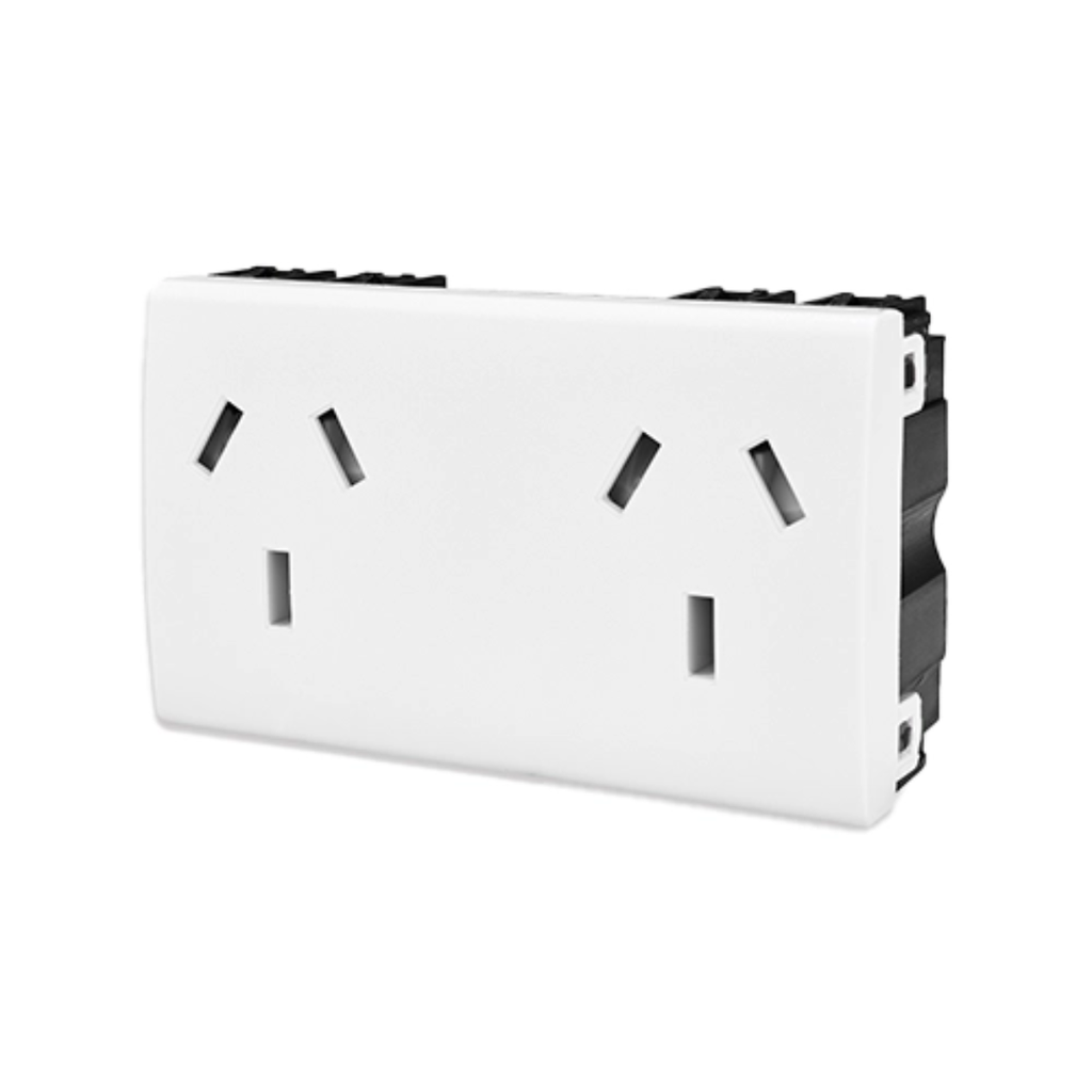 Toma doble blanco10A.c/seg