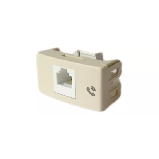 [KALKL40323] Dis-Módulo telefonico RJ11 autocrimpeable Kalop Marfil