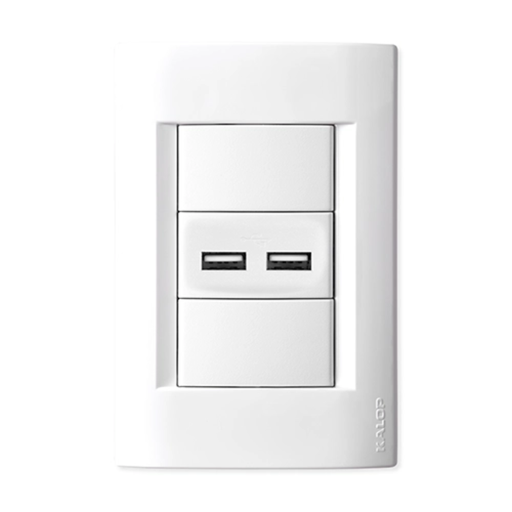 [KALKS40809] Conj.arm.Civil1toma dobleUSB bco