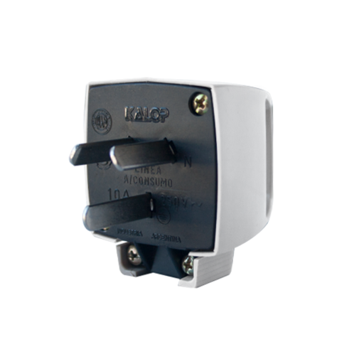 [KALKS44601] Ficha A/C 10A.macho 3p/ch.