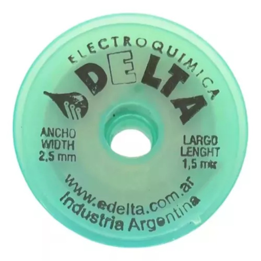 [DTAMALLA] Malla desoldante de 2.5mm, en rollo de  1,50m Rollos de 1,50m