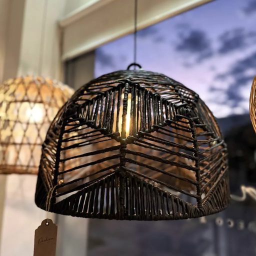 [CHJ00636] NERVO LAMPARA PARMA 50X35 KRAFT NEGRO