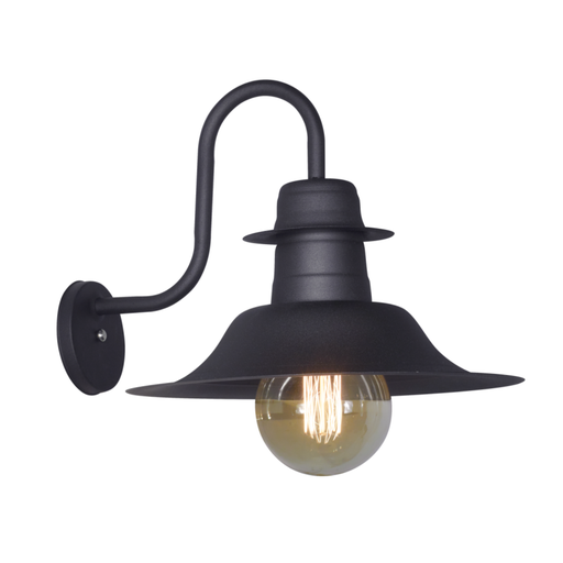 [FERAP-130N/T] Aplique "SOMBRERO" de 1 luz (Ancho:350x H:290mm) NEGRO TEXT