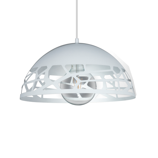 [FERC-1001/40/BT] Colgante "OVIEDO" de chapa Ø 400 mm. BLANCO TEXTURADO