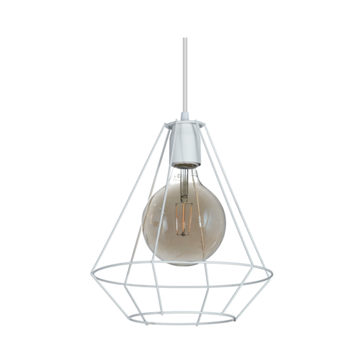 [FERC-1017B/T] Colgante "ORLEANS" (Ø 260 x H: 300 mm.) BLANCO TEXTURADO