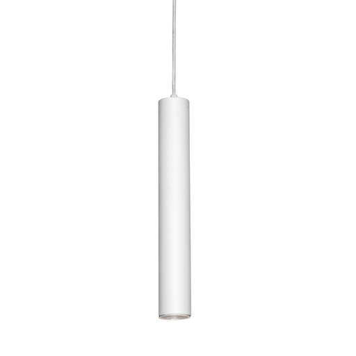 [FERC-167/50/BT] Colgante "TUBO" 1 x GU-10 (Ø50 x H:500 mm.) BLANCO TEXTURADO