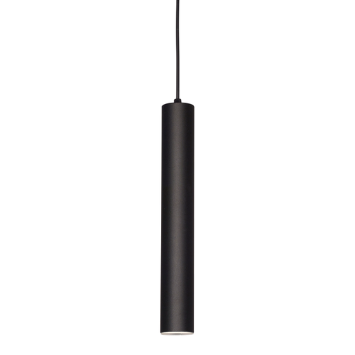 [FERC-167/50/NT] Colgante "TUBO" 1 x GU-10 (Ø50 x H:500 mm.) NEGRO TEXT