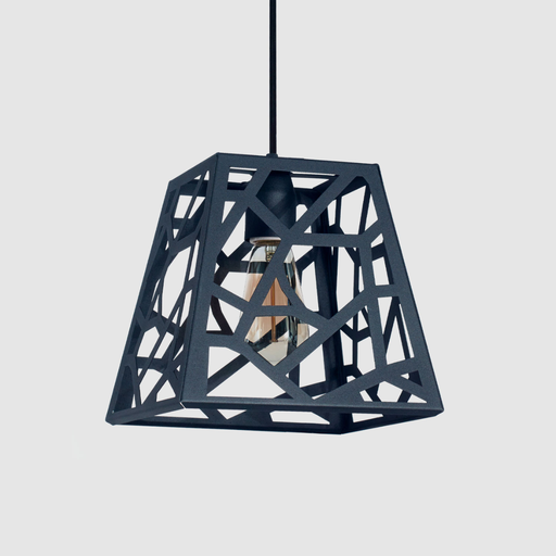 [FERC-168N/T] Colgante "MERIDA" de 1 luz (230x235 mm.) NEGRO TEXT