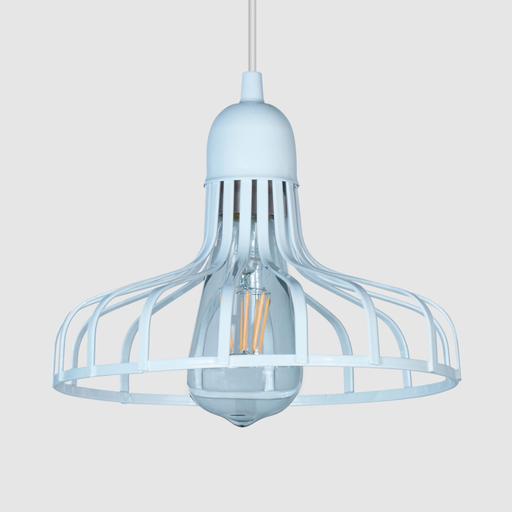 [FERC-178BLA] Colgante "CORUÑA" de 1 luz ( Ø220 H:175 mm.) BLANCO