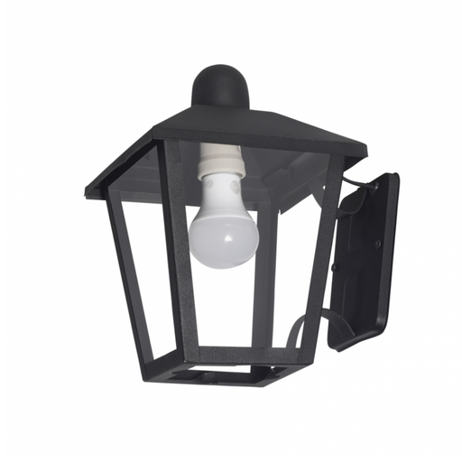 [FERF-140N/T] Farol de hierro colonial s/reja (H: 270 mm.) NEGRO TEXT