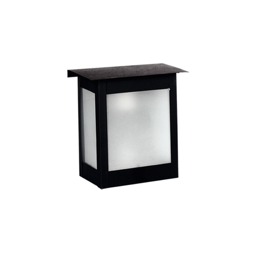 [FERF-148N/T] Farol de hierro c/vidrio arenado chico (H:200 mm.) NEGRO TEXT