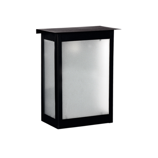 [FERF-149N/T] Farol de hierro c/vidrio arenado grande (H:300 mm) NEGRO TEXT