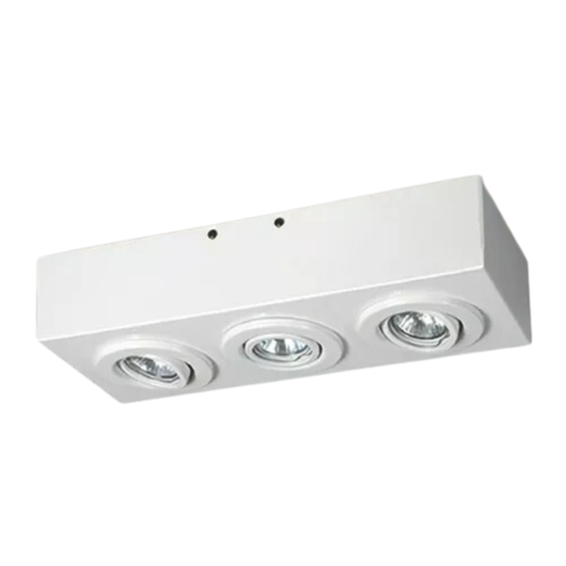 [FERP-390BLA] Plafón "VALENCIA" 3xGZ-10 (150x400x80 mm.) BLANCO