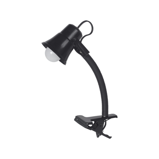 [FERPI-121NEG] Pinza Spot con flexible y capuchón de chapa curvo NEGRO BRILLOSO