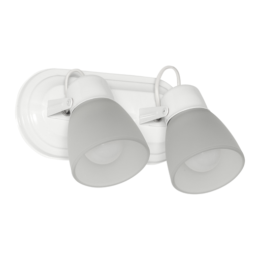 [FERSO-210BLA/A] Spot oval de 2 luces "ALBA" con tulipa satinada BLANCO