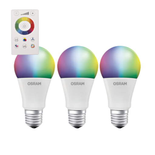 [LED7014910] Dis-LED COLORS A60 40W RGBW CONTROL REMOTO 3PACK