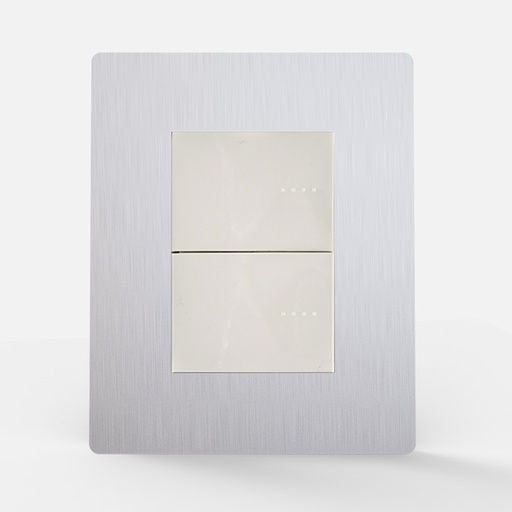 [CAM4768] TAPA SERIE ARTE ALUMINIO C/DIST.GRIS