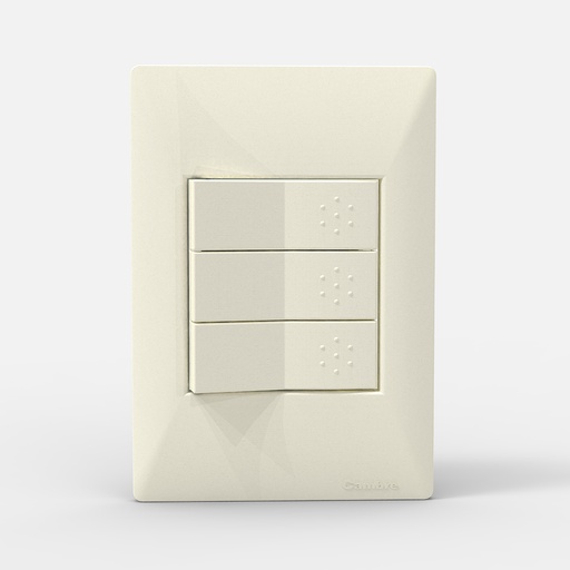 [CAM4503] TAPA 3 MODULOS SIGLO XXII BLANCA