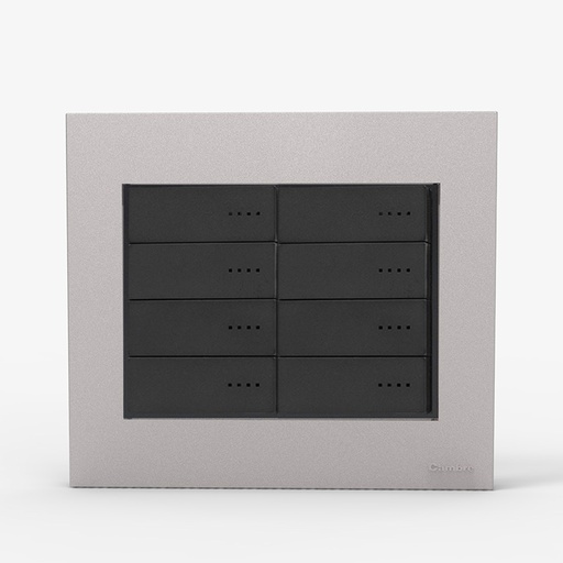 [CAM4975] TAPA Y DISTANCIADOR BAUHAUS 8 MODULOS ALUMINIZADA