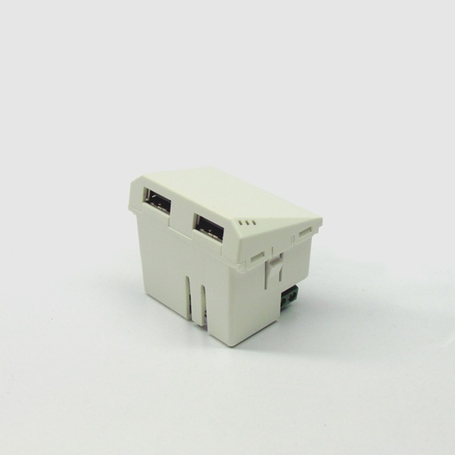 [CAM6958] Dis-MOD.CARGADOR USB DOBLE 220v BLANCO 2,3 A. EN C/PUERTO - BLANCA