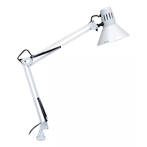 [CAN1794/BL] LÁMPARA DE ESCRITORIO E27 W: 16,5cm
H: 35,4cm
D: 40cm  BLANCO