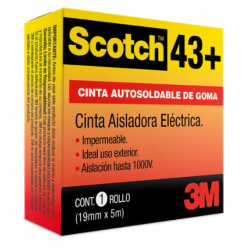 [MMM62459] Cinta Autosoldable 43+ 3M, Baja Tensión, 19mm x 5M