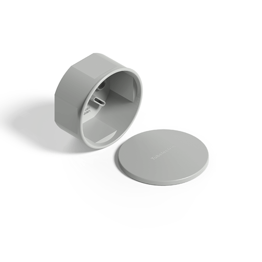 [GEN02218PG] Caja cuadrada con tapa gris sobrep.