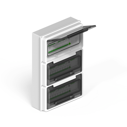 [GEN163600B] Caja IP65 p/36 polos DIN - blanco