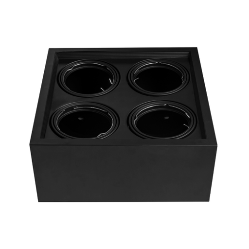 [CORAPCAR-X4-CN] PLAFON CARDANICO AR111 X4 NEGRO