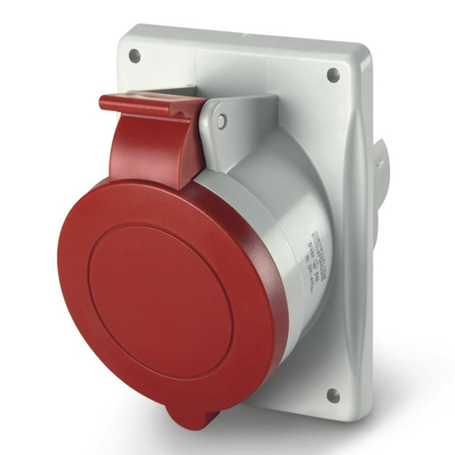 [SCA413.1666] Toma base empotrable industrial 16A 3P+T 6h 380-415V 50Hz 60Hz 70X87MM bornes con tornillo optima