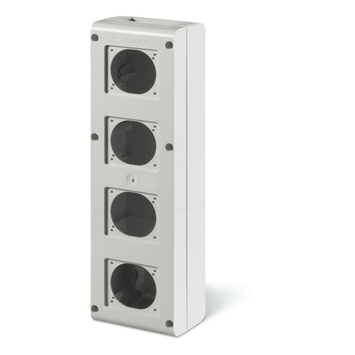 [SCA632.3501-000] Cuadro de distribución IP66 para 4 bases  S/DIN 136x440x85mm Block