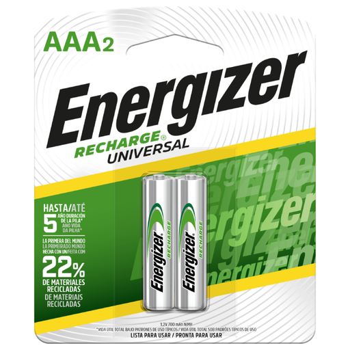 [ENRE300660003] Pila Recargable Energizer AAA NH12 Blister x2 700mAh