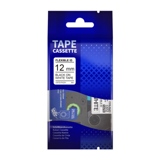 [CSICSTZFX231] Letra Negra Fondo Blanco (FLEXIBLE p/CABLES) - (8mts. de Largo)