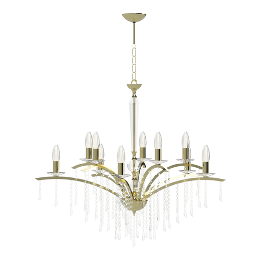 [RON5342] ARAÑA CROMO O ORO 10 LUCES