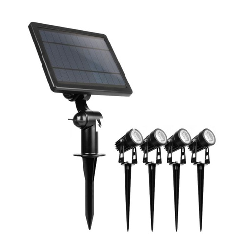 [CORELSX4-4W-IP65-WW] Estaca solar 1 panel 4 estacas 4w Macroled calido