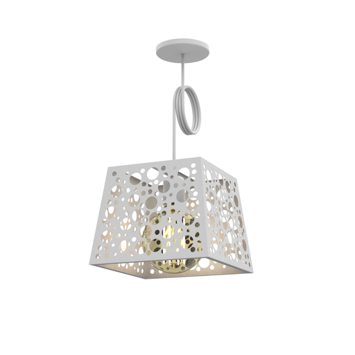 [SPLHOLE01-BA] HOLE01. COLG CHAPA BLANCO CUADRADO. 1 LUZ