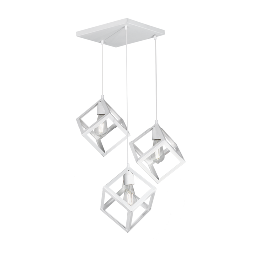 [FERC-3007B/T] Colgante de 3 luces "CUBO" (Base 300x300 mm.)