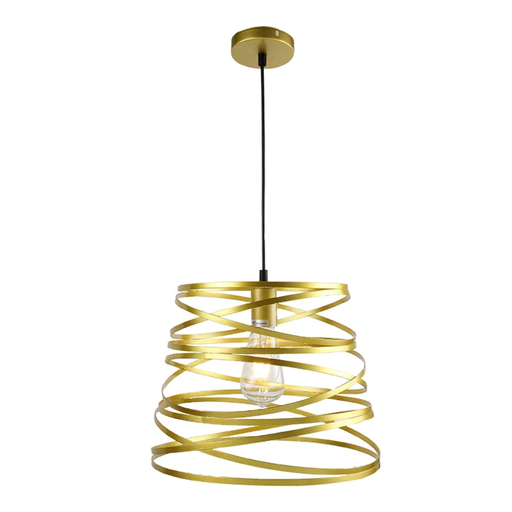 [CIE19008/OR] TWIST - COLGANTE 1 LUZ E 27 ORO 320MM