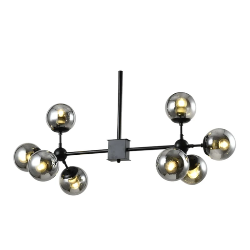 [CIE19094/HU] MECANO - COLGANTE NEGRO 8 LUCES E27 HUMO