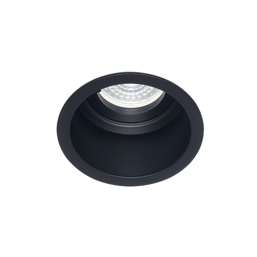 [DABEmbu-10 Negro] Embutido redondo movil alum. antideslumbrante negro