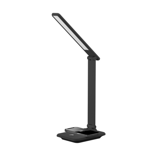 [CORVENUS NEGRO] LAMPARA LED VELADOR NEGRO, 8W 600LM, AC100-240V, RA>80, BLANCO CALIDO, DIMEABLE, CARGADOR INALAMBRICO
