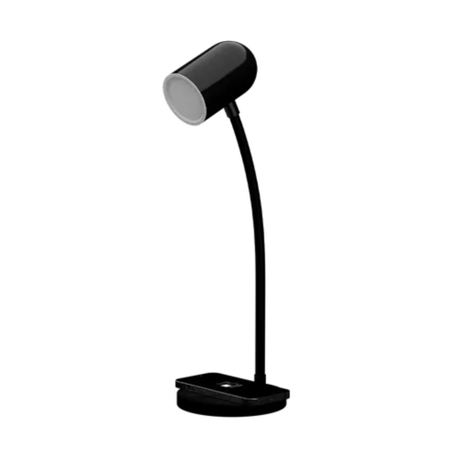 [CORSATURNO NEGRO] LAMPARA LED VELADOR NEGRO, 4W 230LM, AC100-240V, RA>80, BLANCO CALIDO, DIMEABLE, CARGADOR INALAMBRICO, MEMORIA ULTIMA FUNCION