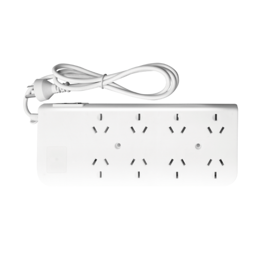 [CORPX8B-1.5] PROLONGADOR MULTIPLE 8 TOMAS, BLANCO, 1,5 MTS DE CABLE 3X0,75MM, 250V, 10A, 2200W MAX. PROTECTOR TERMICO