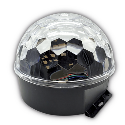 [TBCD-S6FT] BOLA DISCO A LED RGB CON MOVIMIENTO - 230Vca - 50 Hz - 5W - Audioritmica - Con control remoto