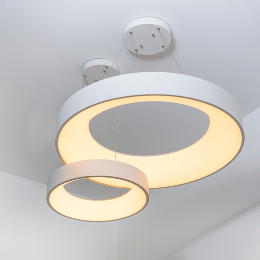 [VONVK-NBAGEL-S-BL-80W-WW DIM] Iluminación Interior suspendidos VK N BAGEL 80W blanco 4960 D800 x H100 mm