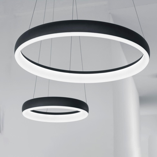 [VONVK-GERS-S-NG-40W-3000K DIM] Iluminación Interior suspendidos VK GERS 40W negro 2200 D 600 x H70mm