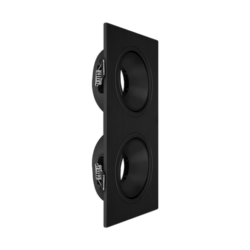 [CORAECAD-X2-N-PC] ARTEFACTO DE EMBUTIR CUADRADO ANTIDESLUMBRANTE DICRO X2 MOVIL PVC NEGRO